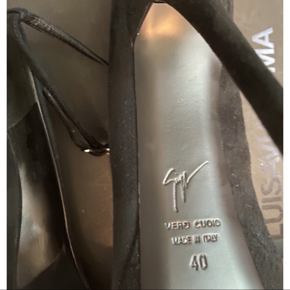 NIB Giuseppe Zanotti Suede Ankle Strap Platform Pumps - Picture 4 of 4